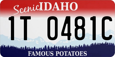 ID license plate 1T0481C
