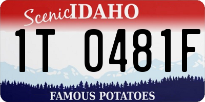 ID license plate 1T0481F