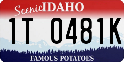 ID license plate 1T0481K