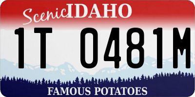 ID license plate 1T0481M