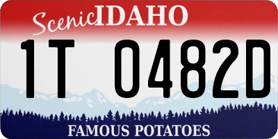 ID license plate 1T0482D