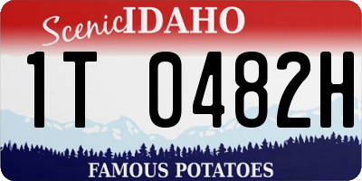 ID license plate 1T0482H