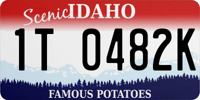 ID license plate 1T0482K
