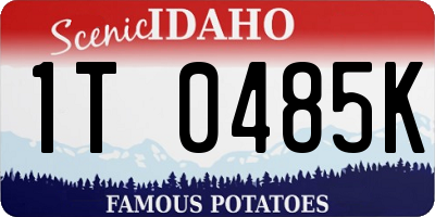 ID license plate 1T0485K