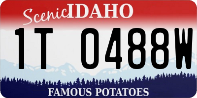 ID license plate 1T0488W