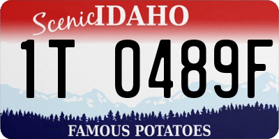 ID license plate 1T0489F