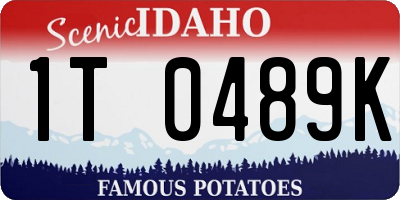ID license plate 1T0489K