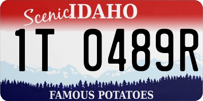 ID license plate 1T0489R