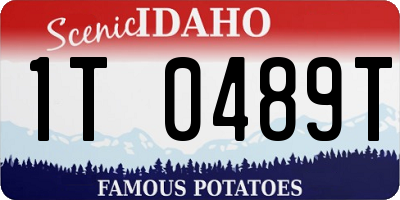 ID license plate 1T0489T