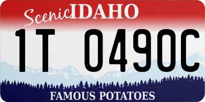 ID license plate 1T0490C