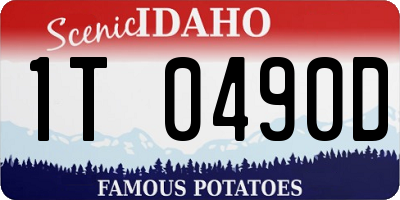 ID license plate 1T0490D
