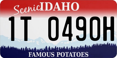 ID license plate 1T0490H