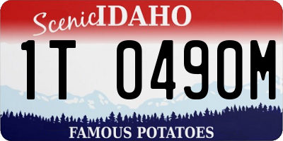 ID license plate 1T0490M