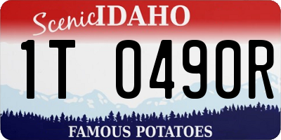 ID license plate 1T0490R