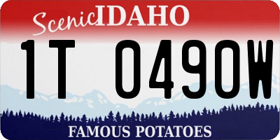 ID license plate 1T0490W