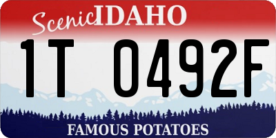 ID license plate 1T0492F