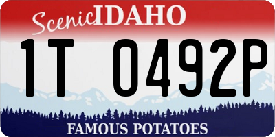 ID license plate 1T0492P