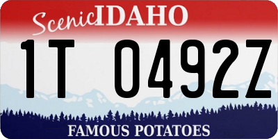 ID license plate 1T0492Z