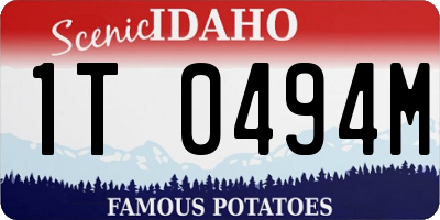 ID license plate 1T0494M