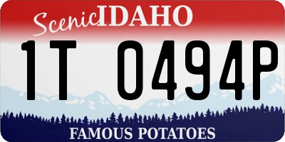 ID license plate 1T0494P