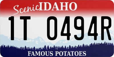 ID license plate 1T0494R