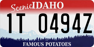 ID license plate 1T0494Z