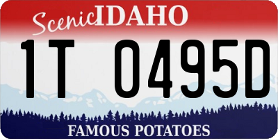 ID license plate 1T0495D
