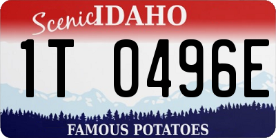 ID license plate 1T0496E