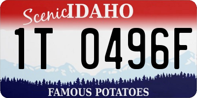 ID license plate 1T0496F