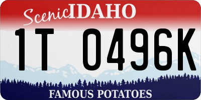 ID license plate 1T0496K