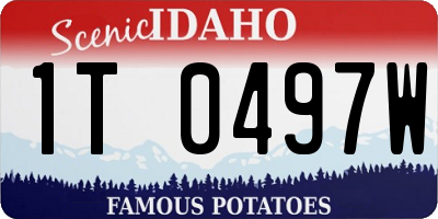 ID license plate 1T0497W