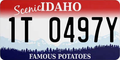 ID license plate 1T0497Y