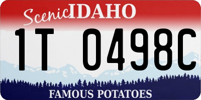 ID license plate 1T0498C