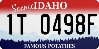 ID license plate 1T0498F