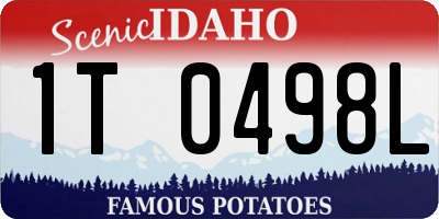 ID license plate 1T0498L