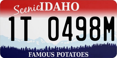 ID license plate 1T0498M