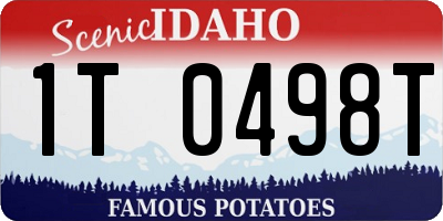 ID license plate 1T0498T