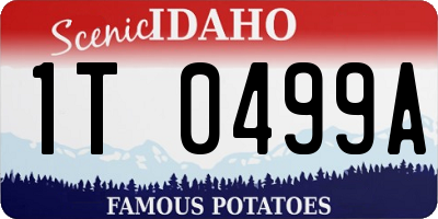 ID license plate 1T0499A