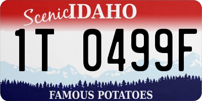 ID license plate 1T0499F