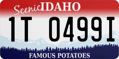 ID license plate 1T0499I