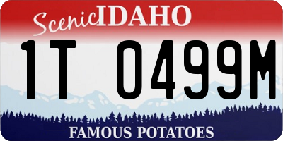 ID license plate 1T0499M