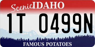ID license plate 1T0499N