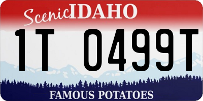 ID license plate 1T0499T