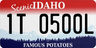 ID license plate 1T0500L