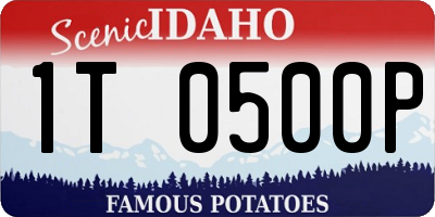 ID license plate 1T0500P