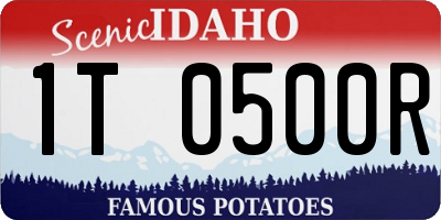 ID license plate 1T0500R