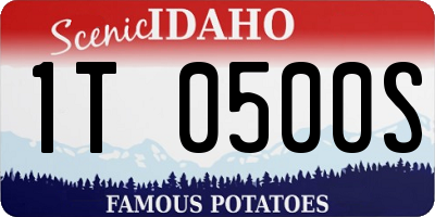 ID license plate 1T0500S