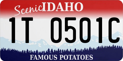 ID license plate 1T0501C