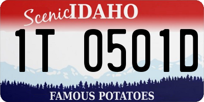 ID license plate 1T0501D