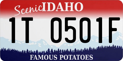 ID license plate 1T0501F